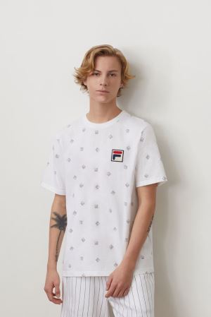 FILA Reign Tee Shirts White,Mens Clothing | CA.AFRUWZ802